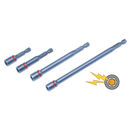 Malco MALCOMBO10 1/4 in. Impact Hex Driver, PK 4 MALCOMBO10